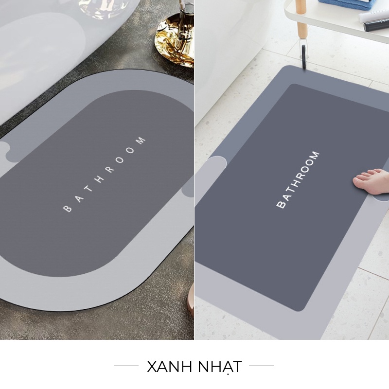 Thảm chùi chân, lau chân thấm hút nước đế cao su - Jassi Decor