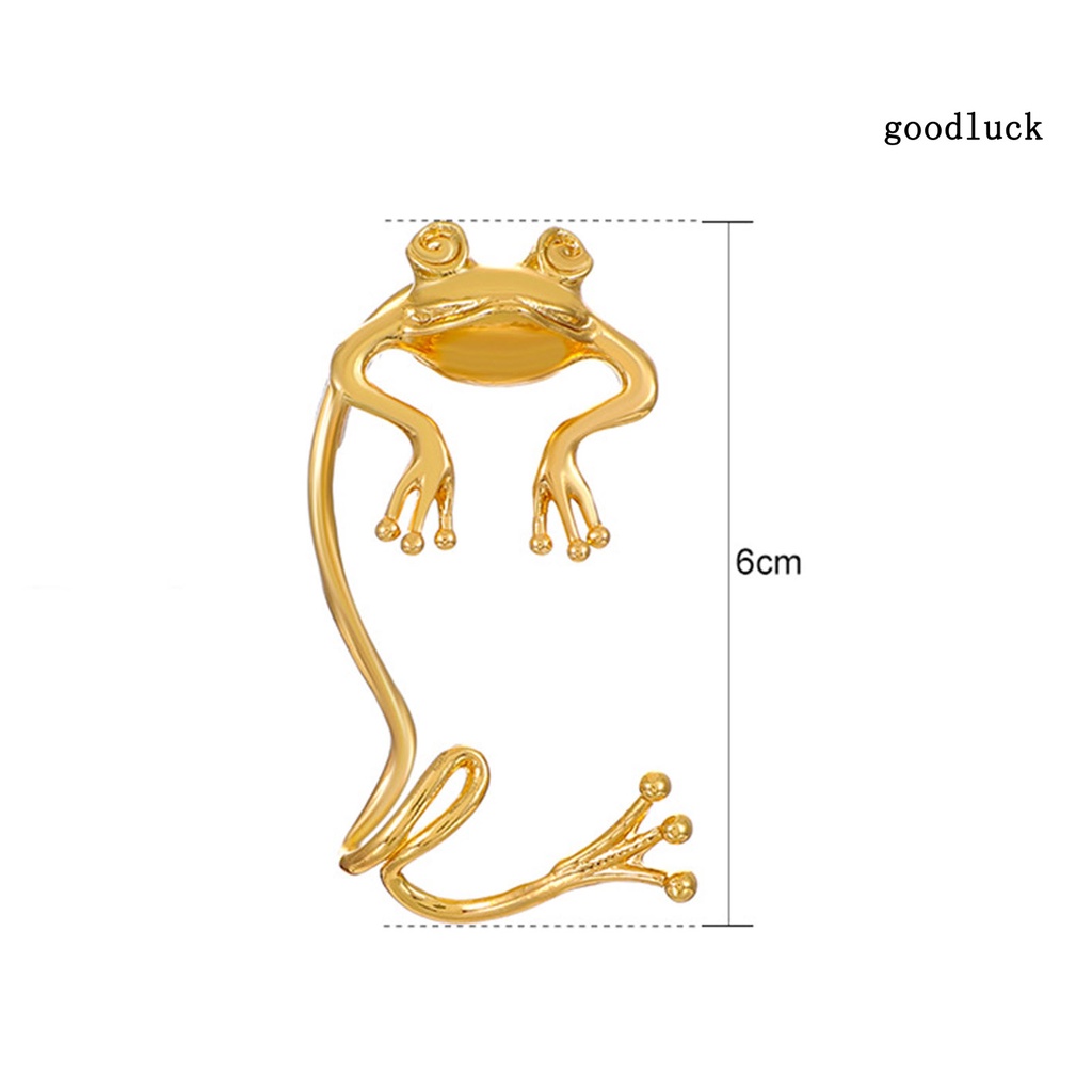 1 Khuyên Kẹp Vành Tai Hình Ếch Phong Cách Hip Hop Vintage