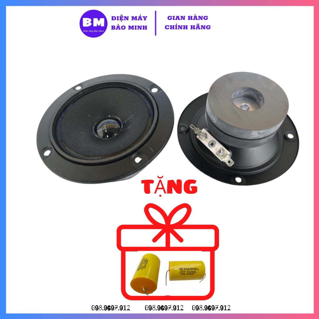 [Tặng tụ chống cháy] Loa treble giấy 10cm tròn từ kép kiểu dáng BMB loại tốt