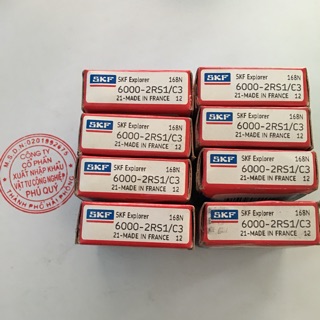 Vòng bi bạc đạn chính hãng SKF 6000 2rs1/c3