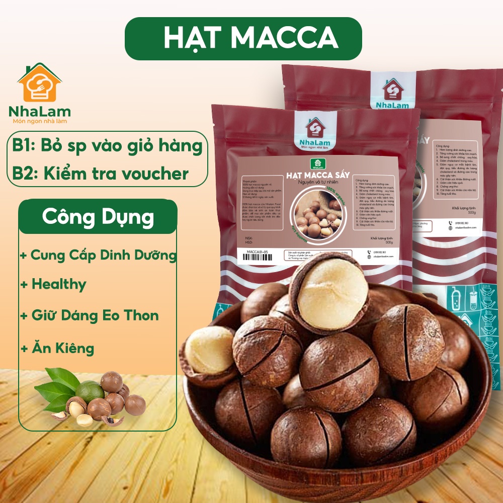 Hạt Macca Nứt Vỏ Thơm Ngon Dinh Dưỡng Nhập Khẩu Úc SAKO