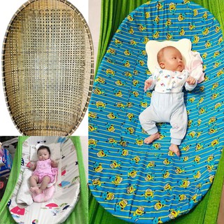 Nôi tre + kèm nệm lót nôi cho bé nằm ngủ võng thẳng lưng