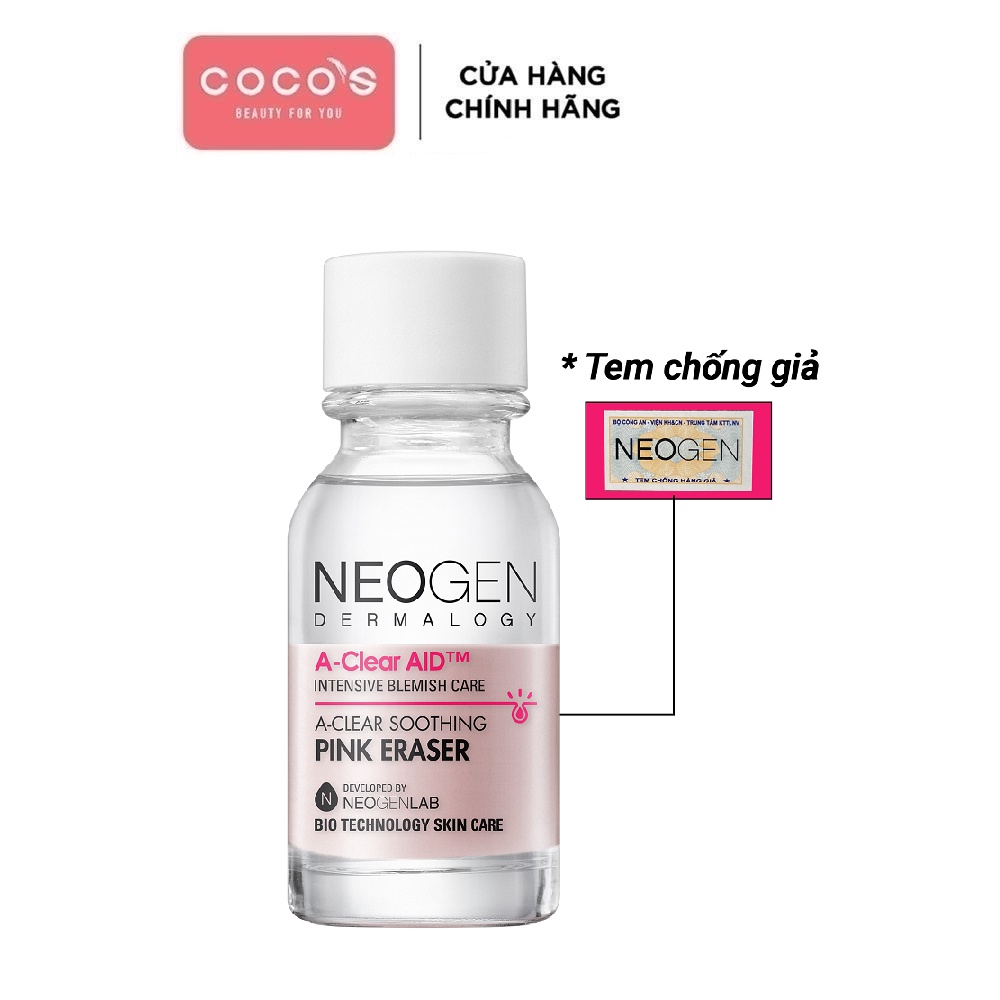 Chấm Mụn Neogen A-clear Soothing Pink Eraser 15ml Xẹp Mụn Giảm Xưng Đỏ Không Gây Kích Ứng 15ml