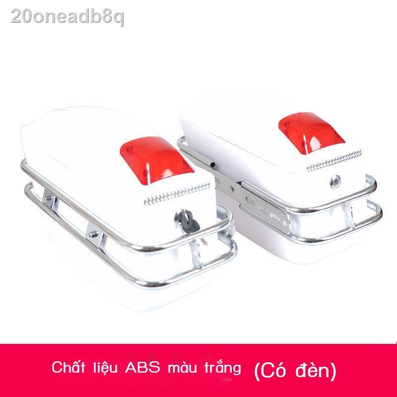 ✒ ✿ 20oneadb8qThùng xe máy hai bên hộp phụ điện treo phổ thông hoàng tử hông một phần ba có đèn