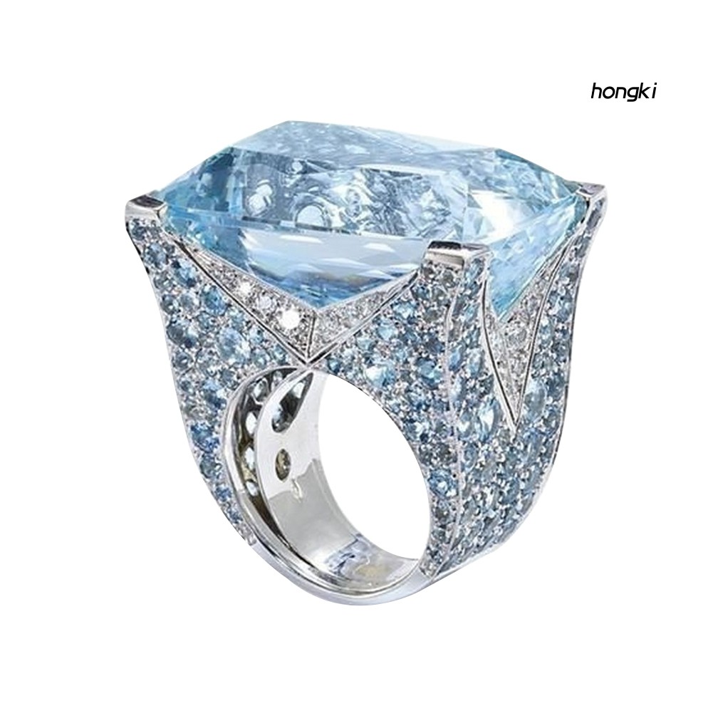 Nhẫn Đính Đá Zircon Lấp Lánh Thời Trang Cho Nữ