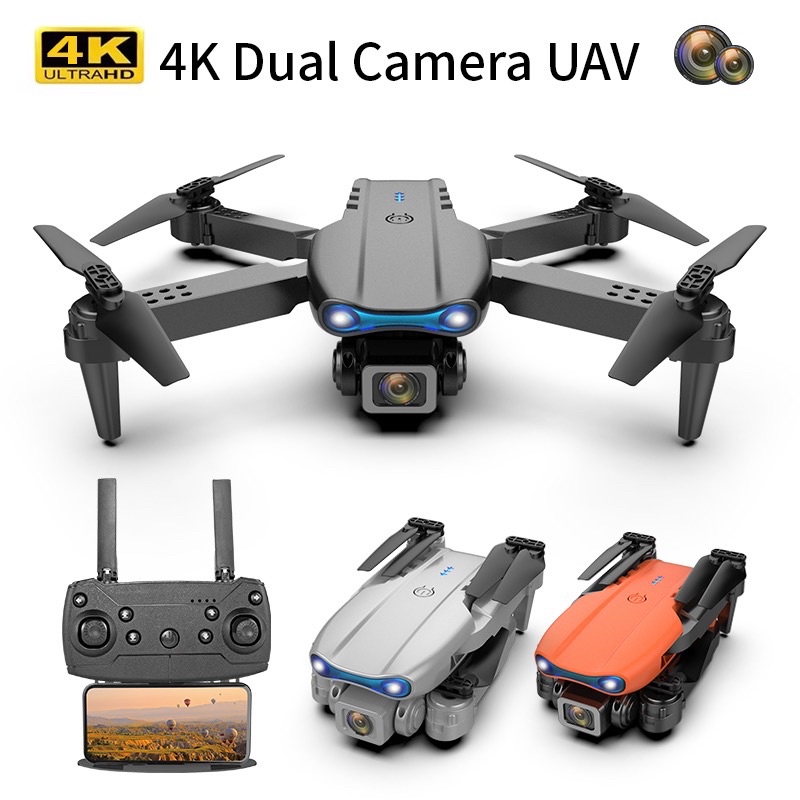 Flycam E99/K3 , 2 camera 4K, pin 1800mah (tặng túi đựng)