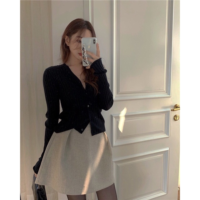 ✨💕Set áo croptop ray dài kèm chân váy💕 có lẻ ạ