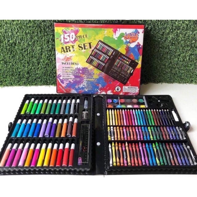 Hộp màu tập tô 150 chi tiết hàng loại 1, Hộp 150 màu cho bé thỏa sức sáng tạo - Đức Huy Store