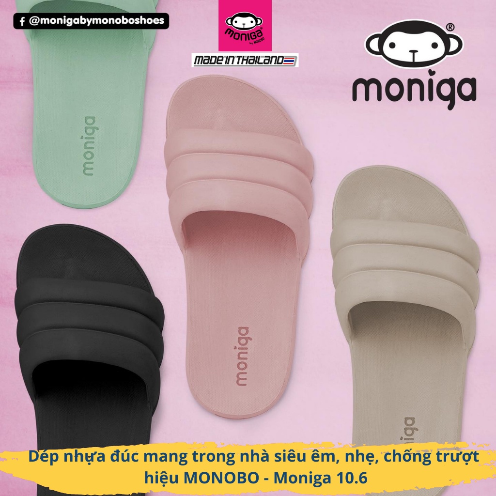 Dép Thái Lan nữ nhựa đúc quai dày siêu nhẹ MONOBO - MONIGA 10.6