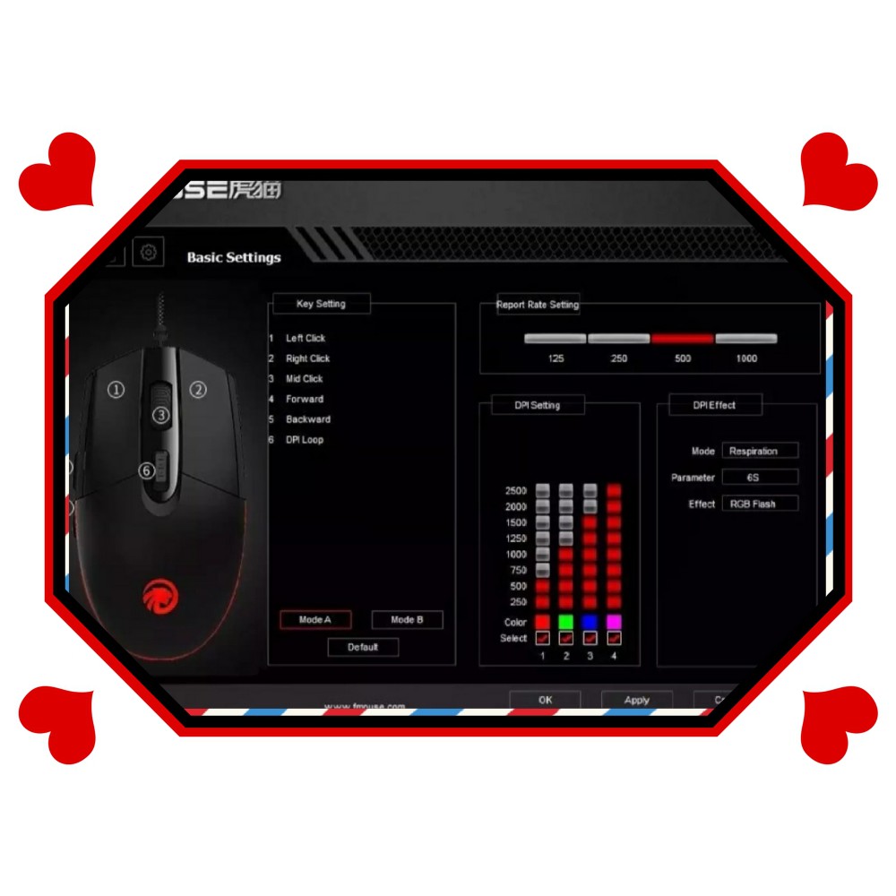 ✿CHUỘT GAMING FMOUSE F102 RGB LED ( TRẮNG ) siêu đẹp có kèm phần mềm Macro tùy chỉnh Led, DPI [Chính Hãng]