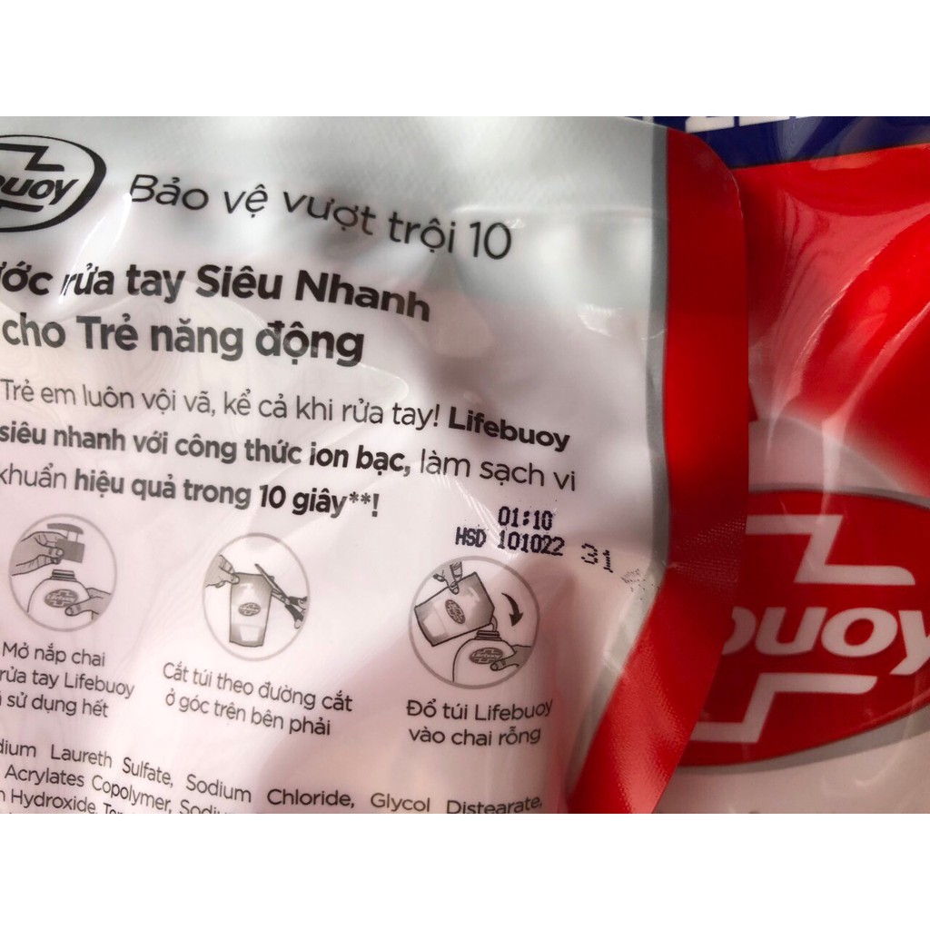 [Siêu khuyến mãi] Nước rửa tay Lifebuoy túi 450g / chai 180g