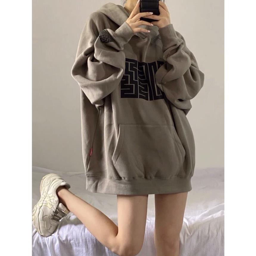 [ Có video+ Hình ảnh gốc]  Áo Hoodie Nỉ Nâu, Áo Hoddie Nu ,xinh nhức nách- Kèm Mũ Dáng Rộng Cực Chất G086  _Miuxinh Shop