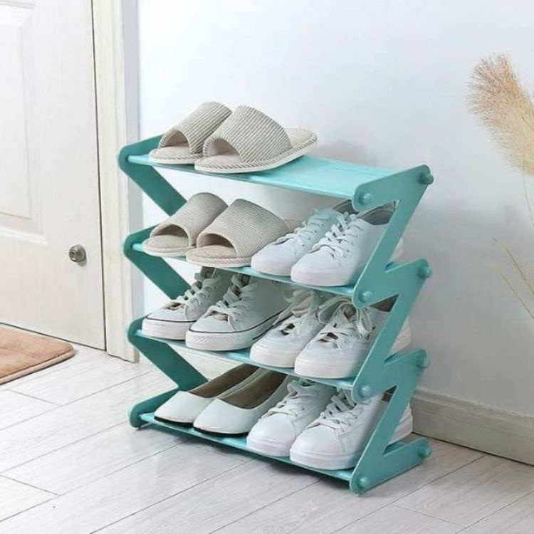 Kệ Dép 4 Tầng Chữ Z Để Sách Vở, Giày Dép, Vật Dụng Đa Năng, Kệ giày 4 tầng