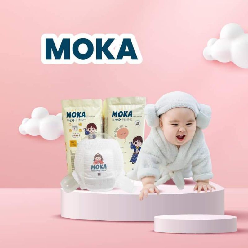 Tã bỉm quần MOKA CHÍNH HÃNG 50 miếng đủ size M/L/XL/XXL/XXXL/XXXXL