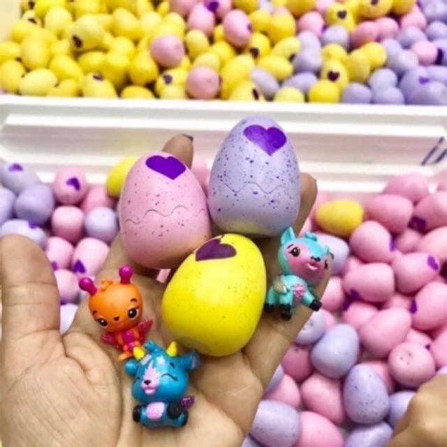 [Bán Sỉ] 100Trứng Hatchimals (Tím-Vàng-Hồng cam)