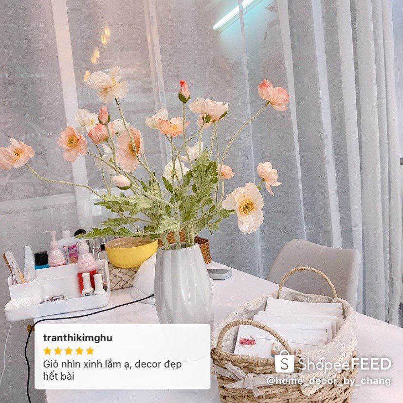 Giỏ cói lót vải đựng mỹ phẩm, đựng đồ cá nhân, trang trí kệ, chụp ảnh sản phẩm decor xinh xắn Hình bầu dục có quai | BigBuy360 - bigbuy360.vn