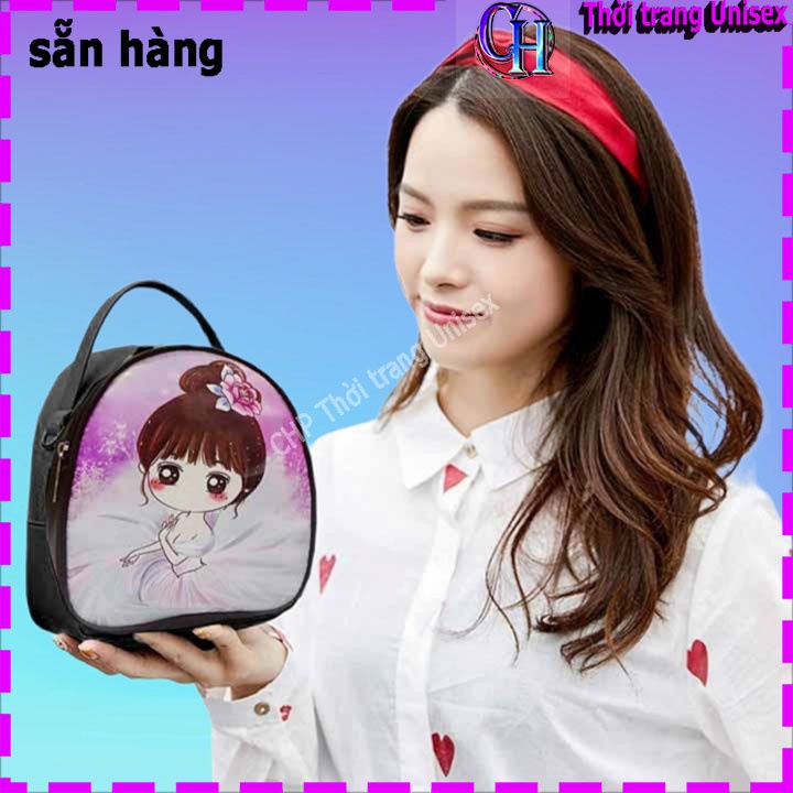 Túi đeo chéo in hoạt hình 3D dễ thương CHO NỮ VÀ BÉ GÁI MINI NHỎ GỌN