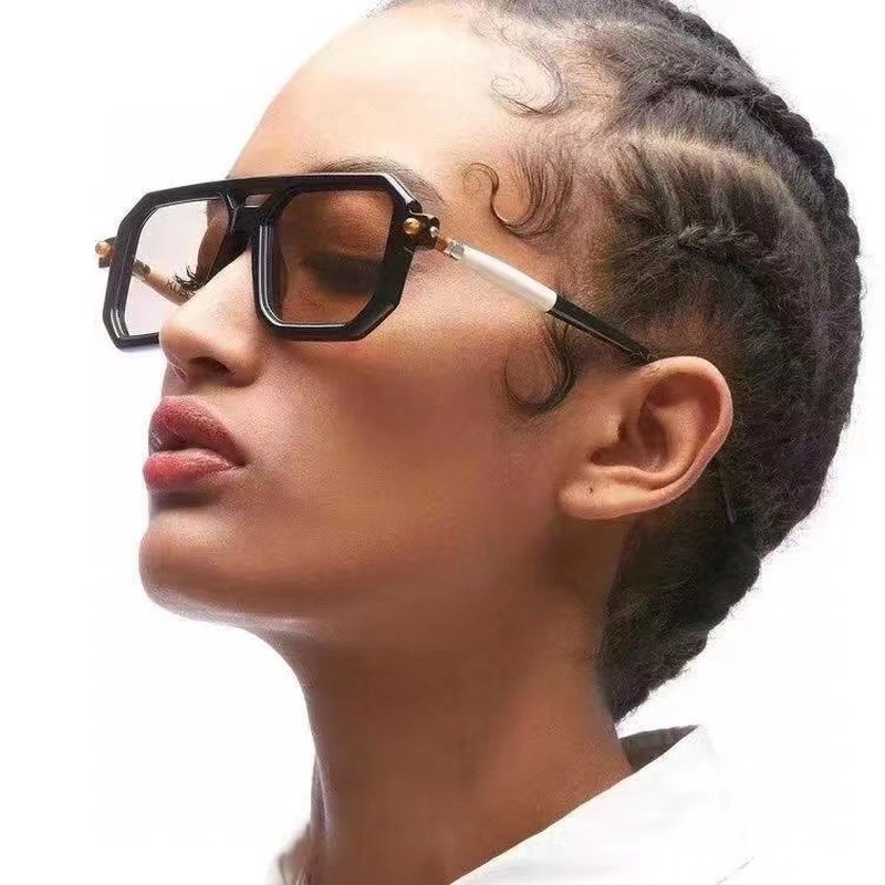 Kính Mát Gọng Vuông Phong Cách Retro Thời Trang Cho Nam Nữ