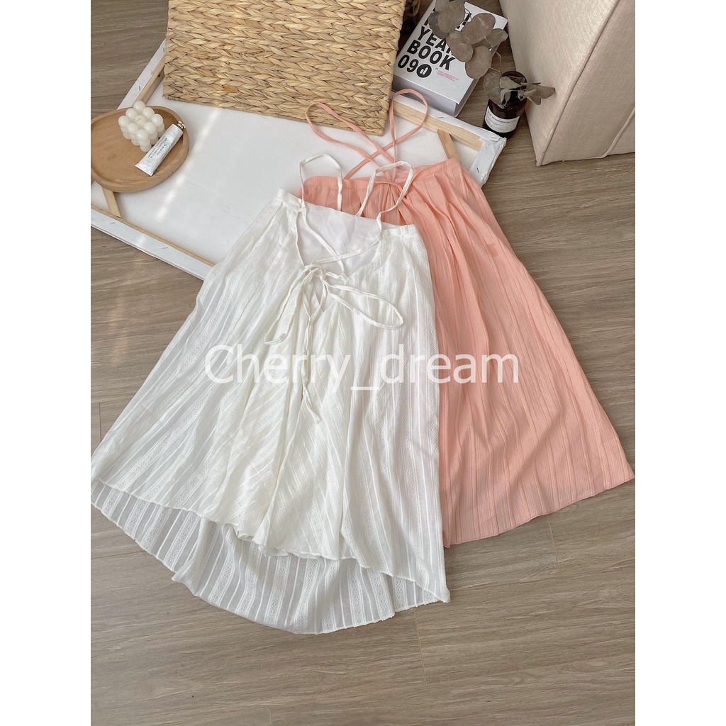 Đầm Cổ Yếm, Váy Maxi Dài Đi Biển, Đi Dự Tiệc Thiết Kế Dây Hở Lưng Cột Cổ Chất Vải Đũi Xinh Xắn | BigBuy360 - bigbuy360.vn