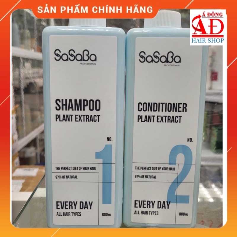 BỘ DẦU GỘI XẢ HOÀN HÌNH SASABA PHỤC HỒI SIÊU MƯỢT TÓC 500ML - 800ML