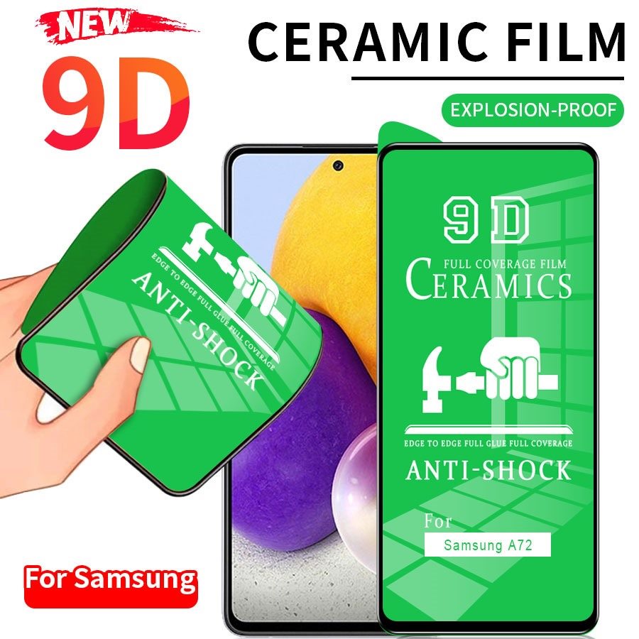 Full Màn HD Kính Cường Lực Gốm Dẻo Bảo Vệ Màn Hình cho Samsung Galaxy A14 A54 A34 A73 A53 A33 A23 A13 A72 A52 A42 A32 A22 A12 A11 A10S A20S A30S A50S A70S A31 A51 A71 A02S A03S A04S M51 M52 M53 M32 M33 Chống Trầy chống bẩn