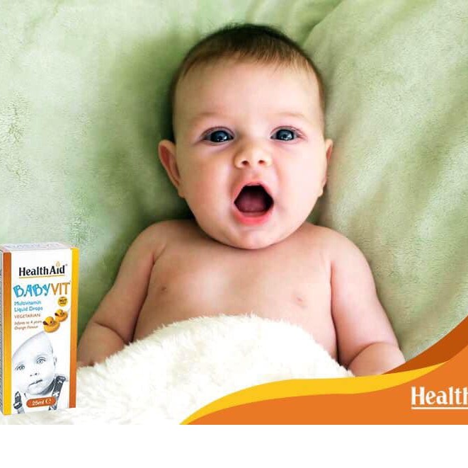 Healthaid Baby vit drops – bổ sung vitamin khoáng chất cho trẻ, tăng sức đề kháng 25ml (từ 0 đến 4 tuổi)