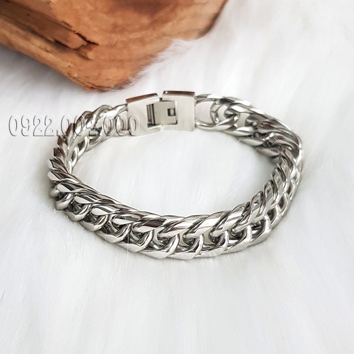 Lắc tay nam, lắc tay xích kép bo cạnh LZ1592.