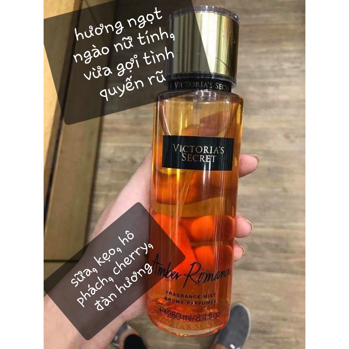 Xịt Thơm Toàn Thân Victoria’s Secret Amber Romance 250ml