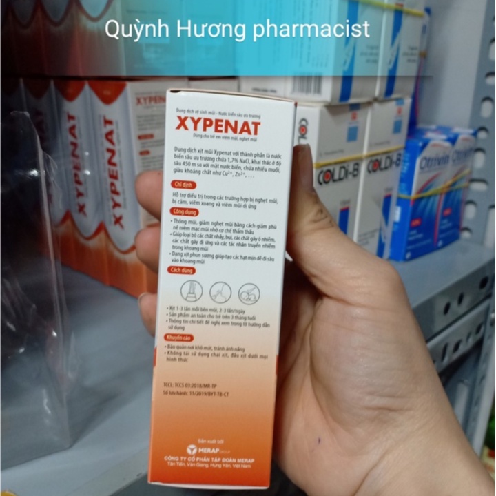 Xịt muối biển XYPENAT giúp vệ sinh mũi bé