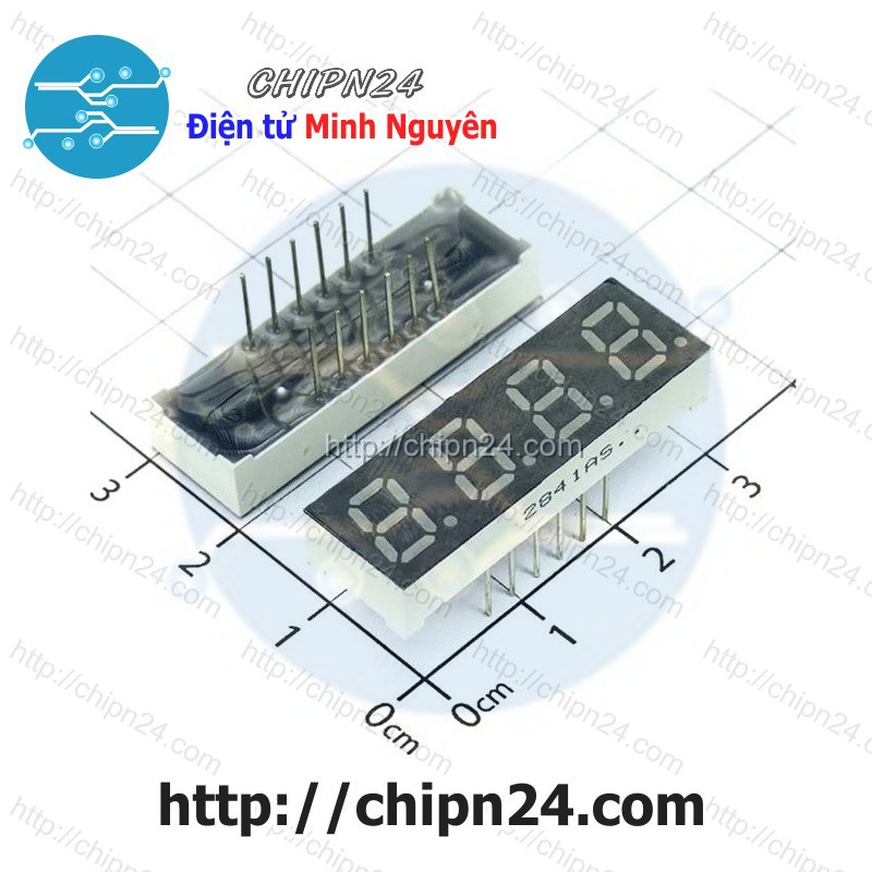 [1 CON] Led 7 Đoạn 0.28 inch 4 Số Anot chung (Sáng Đỏ)