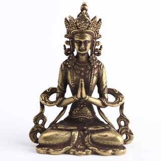 1 Tượng Phật Mini Bằng Đồng Trang Trí Nội Thất