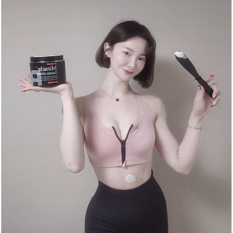 Kem tan mỡ lạnh Miracle Sauna Cream Black Edition 500g Nội địa Hàn Quốc