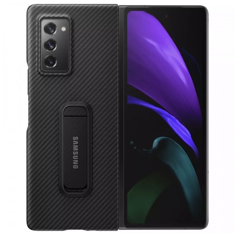 -Ốp lưng carbon Aramid Standing Cover cho SS Galaxy Z Fold2/Z Fold 2 5G chính hãng Samsung