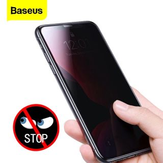 Kính cường lực Iphone X và Xs Max chống nhìn trộm che màn loa mỏng 0.3mm Baseus chính hãng