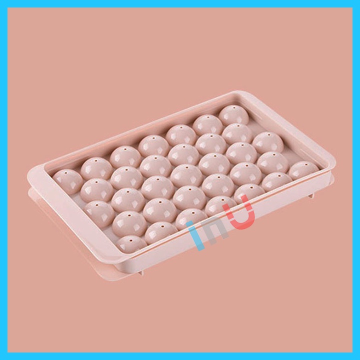 Khay nhựa làm thạch bi tròn 33 viên, làm đá tròn, thạch trái cây jelly