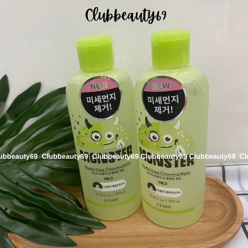 Nước tẩy trang Etude House, nước tẩy trang làm sạch sâu Monster Micellar Cleasing Water 300ml, kèm bill web