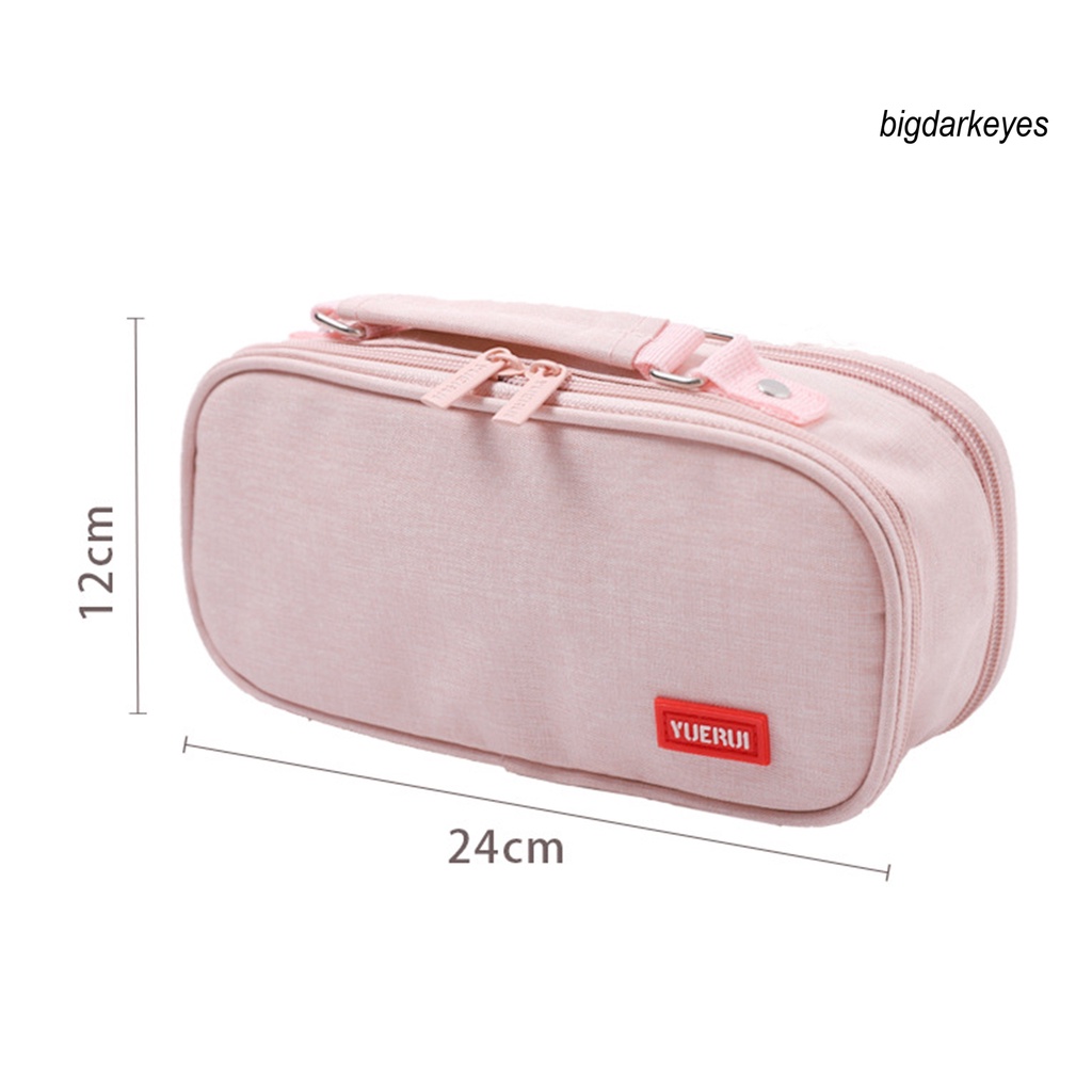 Túi Đựng Bút Chì Bằng Vải Bạt Sức Chứa Lớn Với Tay Cầm Dễ Mang Theo Cho Trường Học