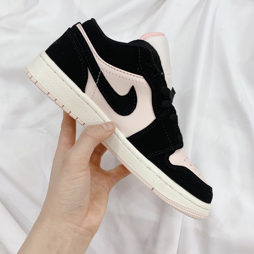 Giày sneaker Jordan 1 Nữ Cổ Thấp Đen Hồng Low Black Guava Ice (W) Da Nhăn Full box Bill | BigBuy360 - bigbuy360.vn