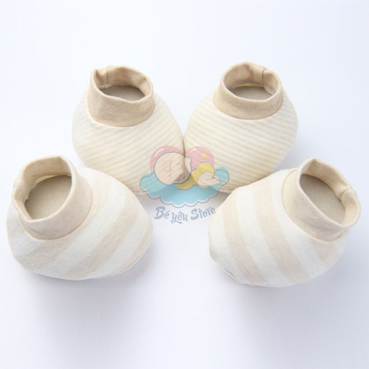 Bao tay chân cho bé sơ sinh chất liệu 100% Cotton mềm mại, an toàn cho bé (Vớ tay chân cho bé sơ sinh)