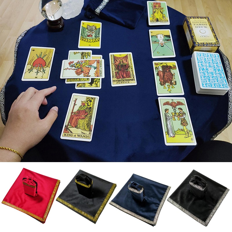 Khăn Trải Bàn Bằng Nhung Kèm Túi Đựng Bài Tarot Tiện Dụng