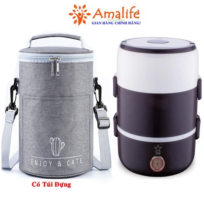 [Có Bán Túi Giữ Nhiệt] Hộp Đựng Cơm 3 Tầng Có Lõi Hâm Nóng – Bán Thêm Túi Giữ Nhiệt Hộp Cơm Văn Phòng Chính Hãng Amalife