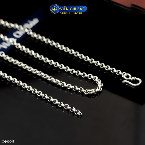 Dây chuyền bạc nam Xích tròn chất liệu bạc Thái 925 thời trang phụ kiện trang sức Viễn Chí Bảo D100043