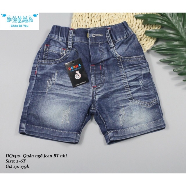 Quần short jean bé trai Dokma 2-6 tuổi