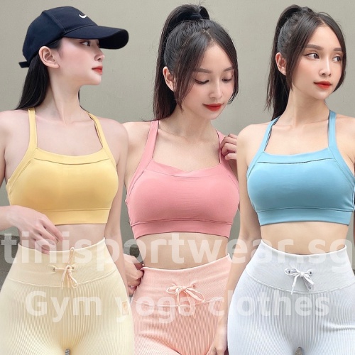 Áo Bra Tập Gym Yoga F.2.1 Có Sẵn Mút Lót