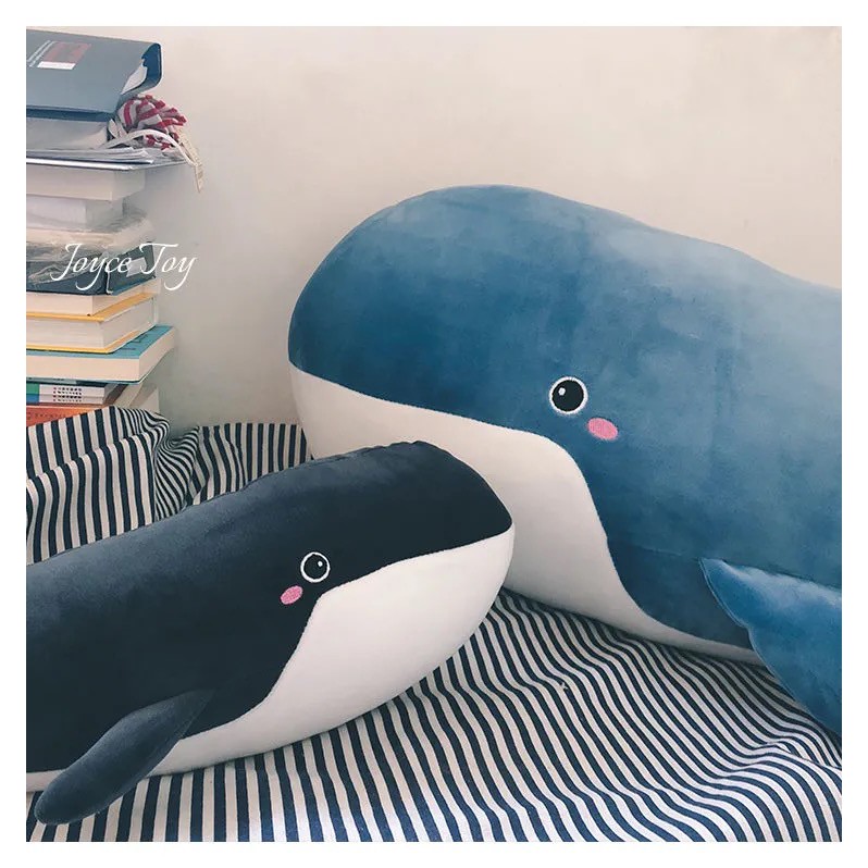 Gối ôm hình cá voi xanh dễ thương cỡ lớn 50-120cm