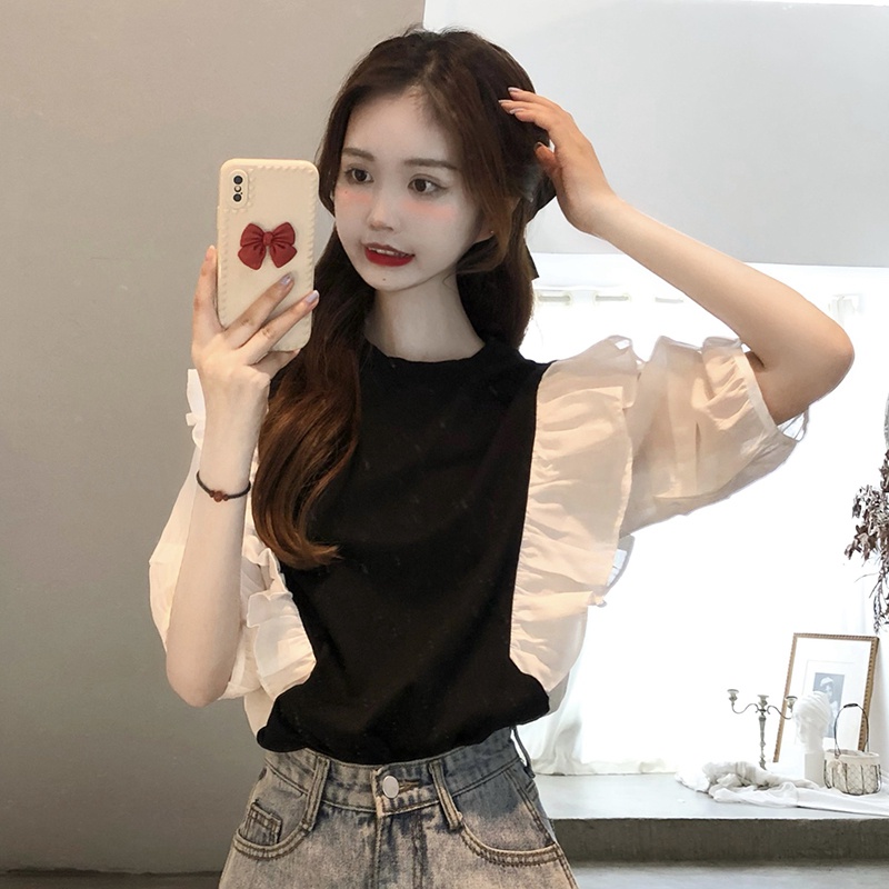 NRVP Áo Thun Ngắn Tay Dáng Rộng Thời Trang Đường Phố Hàn Quốc Cho Nữ