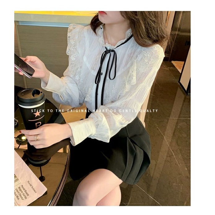 ÁO SƠ MI PHỐI REN BÈO