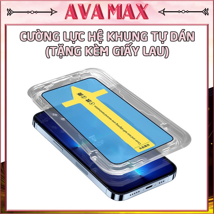 Kính Cường Lực iPhone Full Màn Khung Tự Dán Cao Cấp 7plus/8plus/x/xr/xs/11/12/13/14/15/pro/max/plus