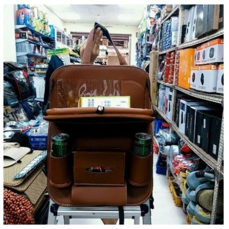 Túi Da đựng đồ treo sau ghế ô tô chất liệu da cao cấp tiện dụng