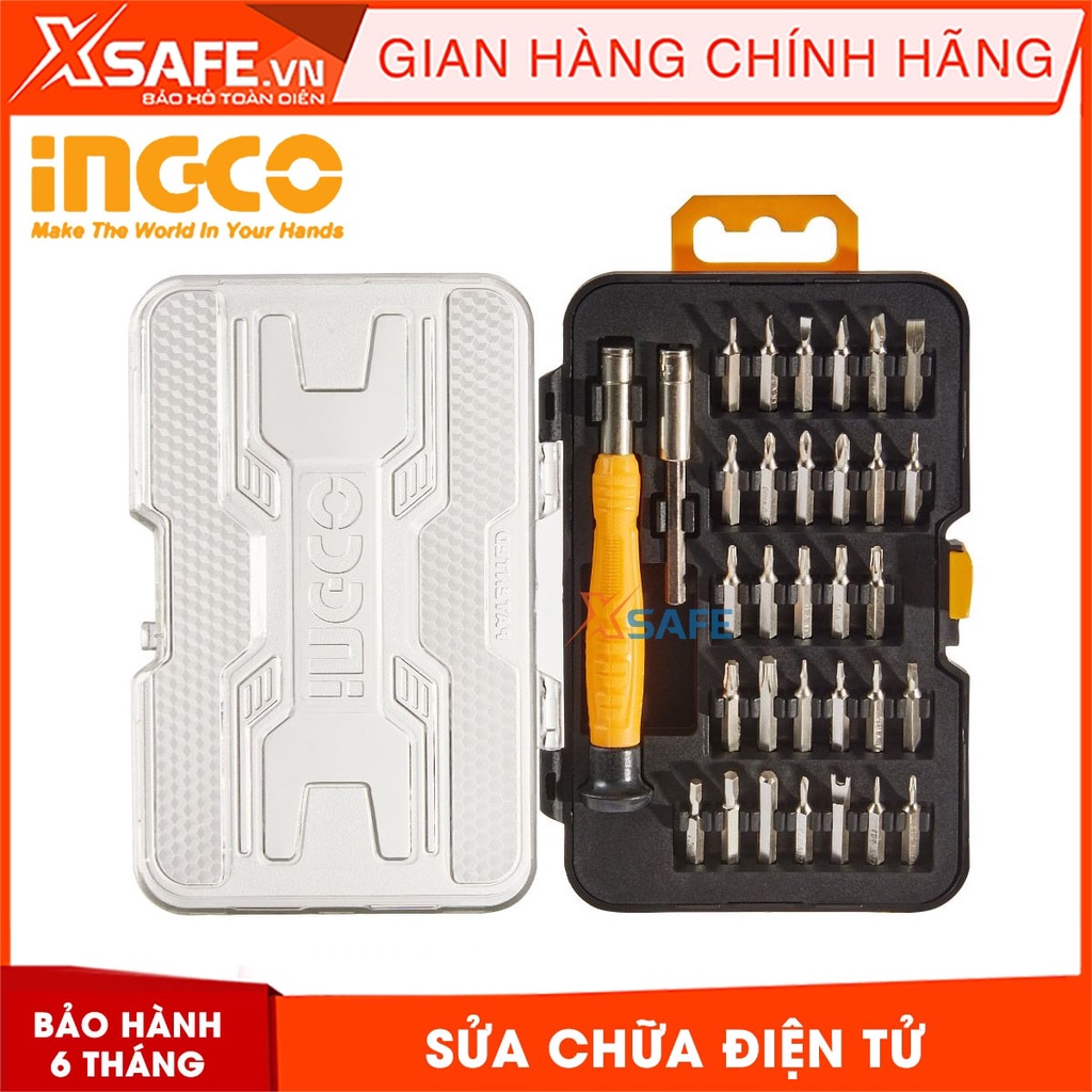 Bộ tua vít đa năng sửa chữa điện tử INGCO HKSDB0328 có nam châm vĩnh cửu sửa điện thoại máy tính tháo mở đồ điện tử